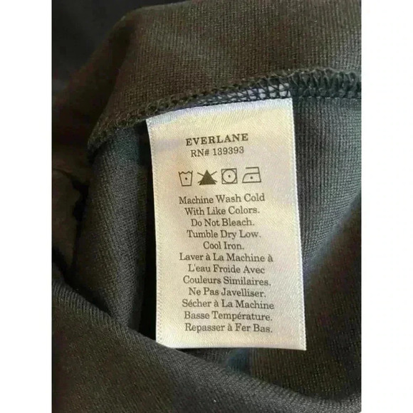 NWT Everlane The Dream Strapless Dress Black Midi Organic Cotton Bodycon Medium - Picture 11 of 12